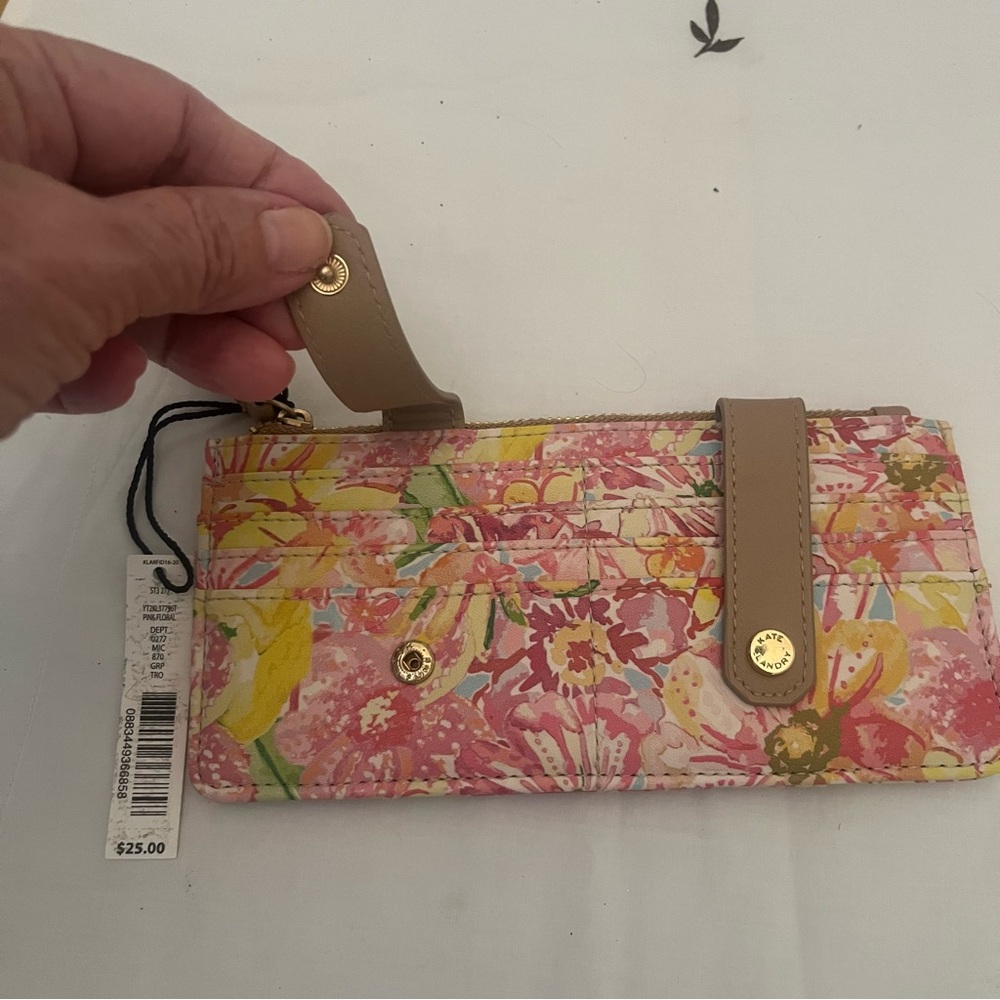 NWT Kate Landry Colorful Floral Wallet with RFID Security Lining